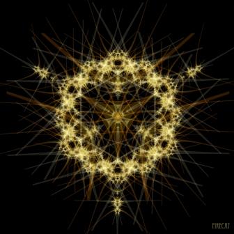 Sky Urchin Firecat mandala artwok