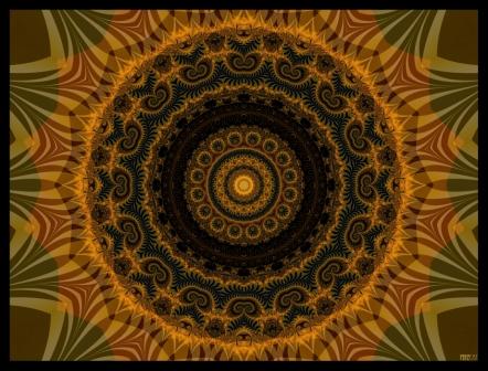 Deep Within Firecat mandala artwok